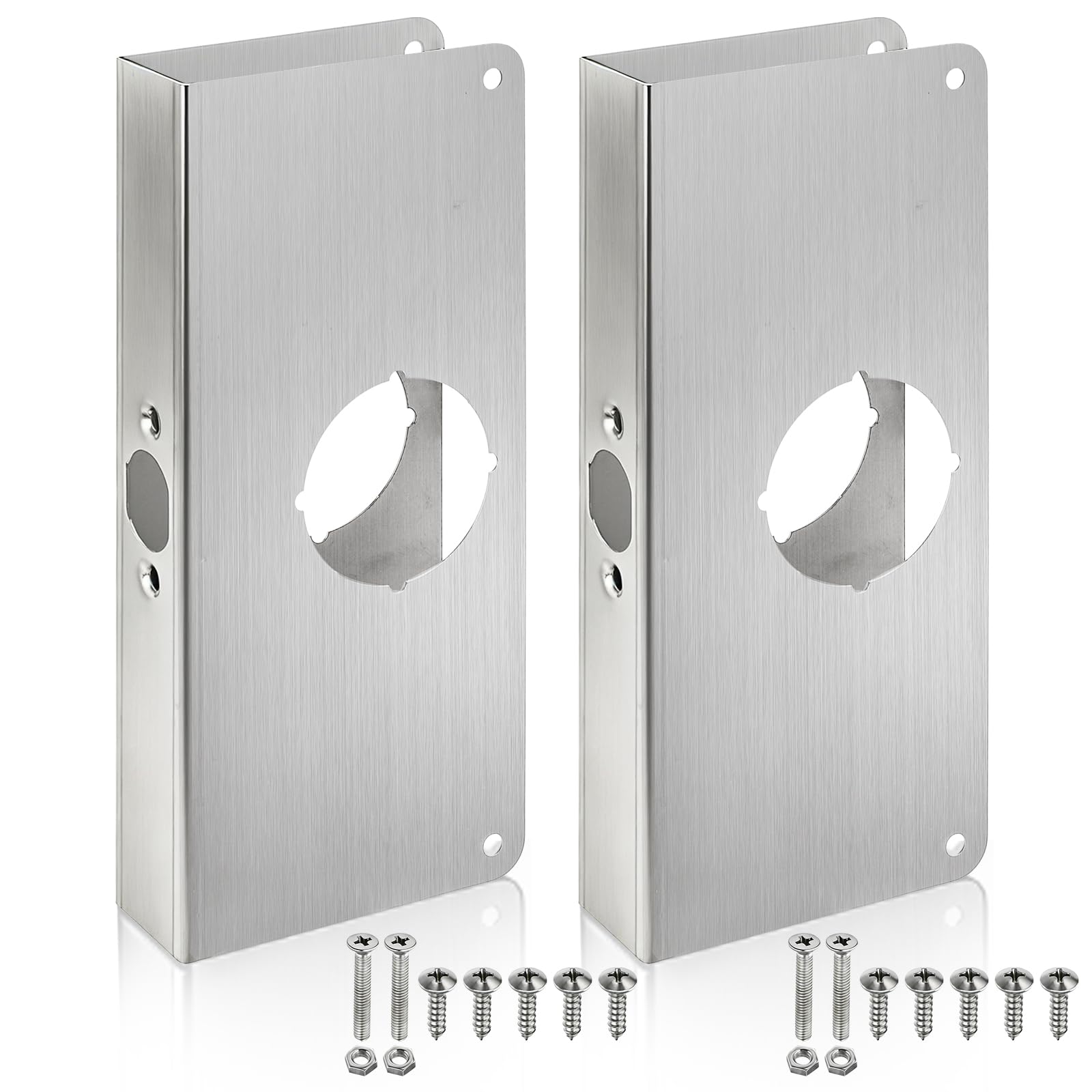Door Reinforcer Kit - Edelstahl-Türschloss-Verstärkungsplatte 9 Zoll Schließblech-Set für Türzarge-Reparatur