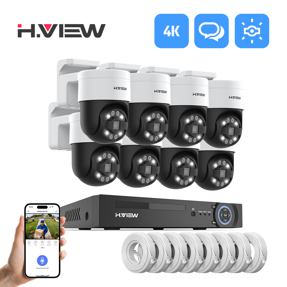Home Security And Camera Systems - H.view 8Ch 4K 5MP 8MP CCTV-Überwachungskamerasystem