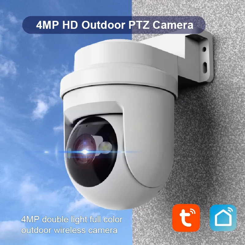 Home Security Online - 4MP Tuya Kabellose WLAN-IP-Smart-Überwachungskameras, HD-IP-Kamera, Netzwerk-Außenkamera,