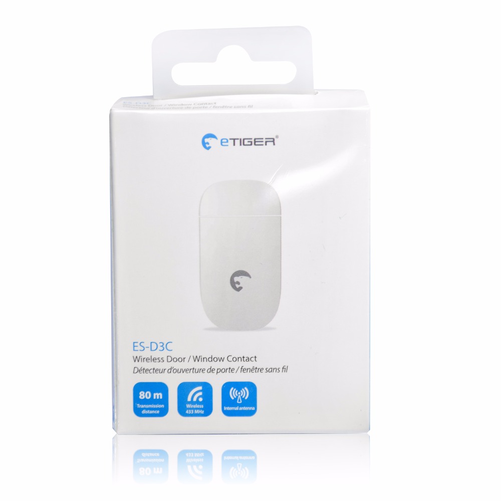 Window Alarm Sensor - ETIGER ES-D3C Drahtloser Tür-/Fensterkontaktalarm mit 433