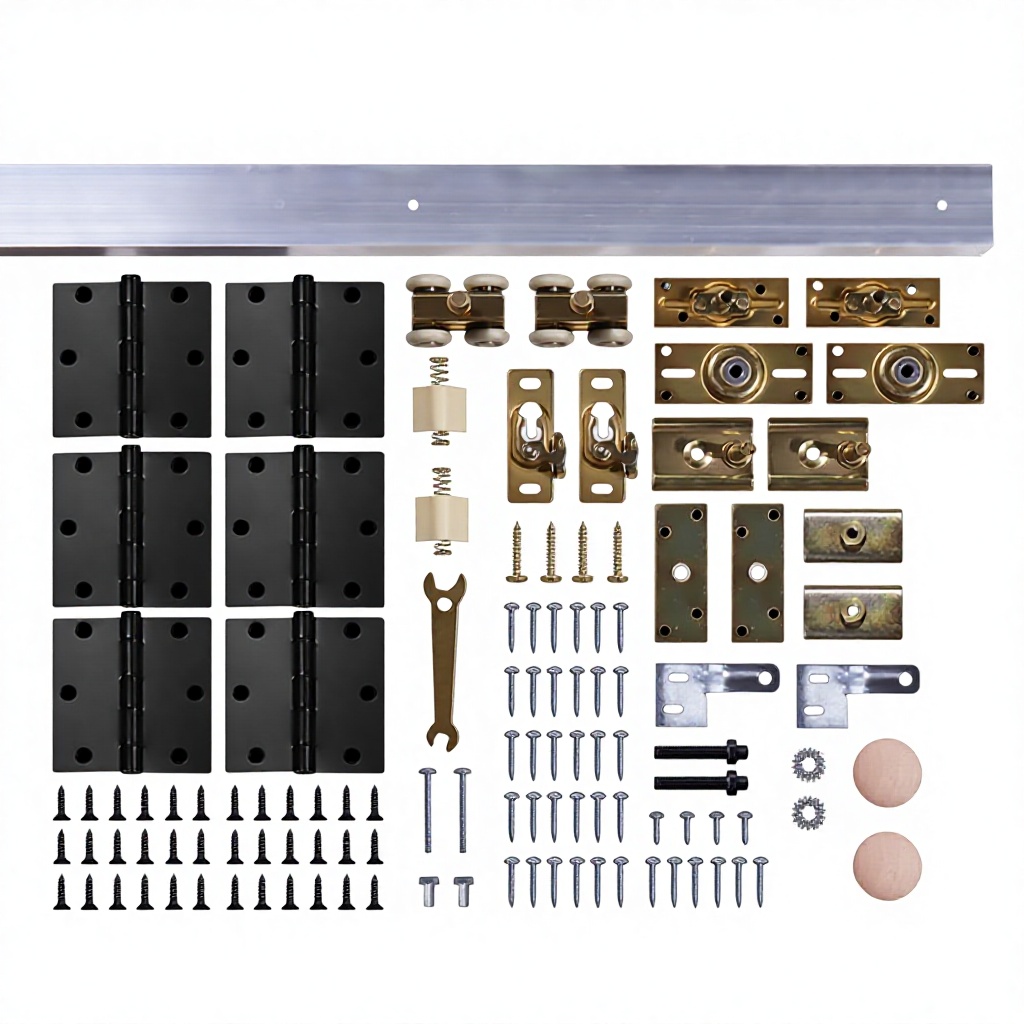 Door Reinforcer Kit - Langlebiges, leichtes Vierfach-Falttür-Beschlagset mit verstärktem Holzrahmen