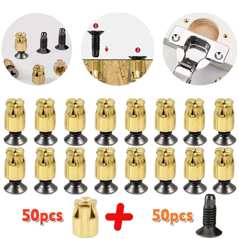 Door Reinforcer Kit - 20–100 Stück Scharnier-Reparatur-Einsatzset, wiederverwendbare Befestigungseinsätze für