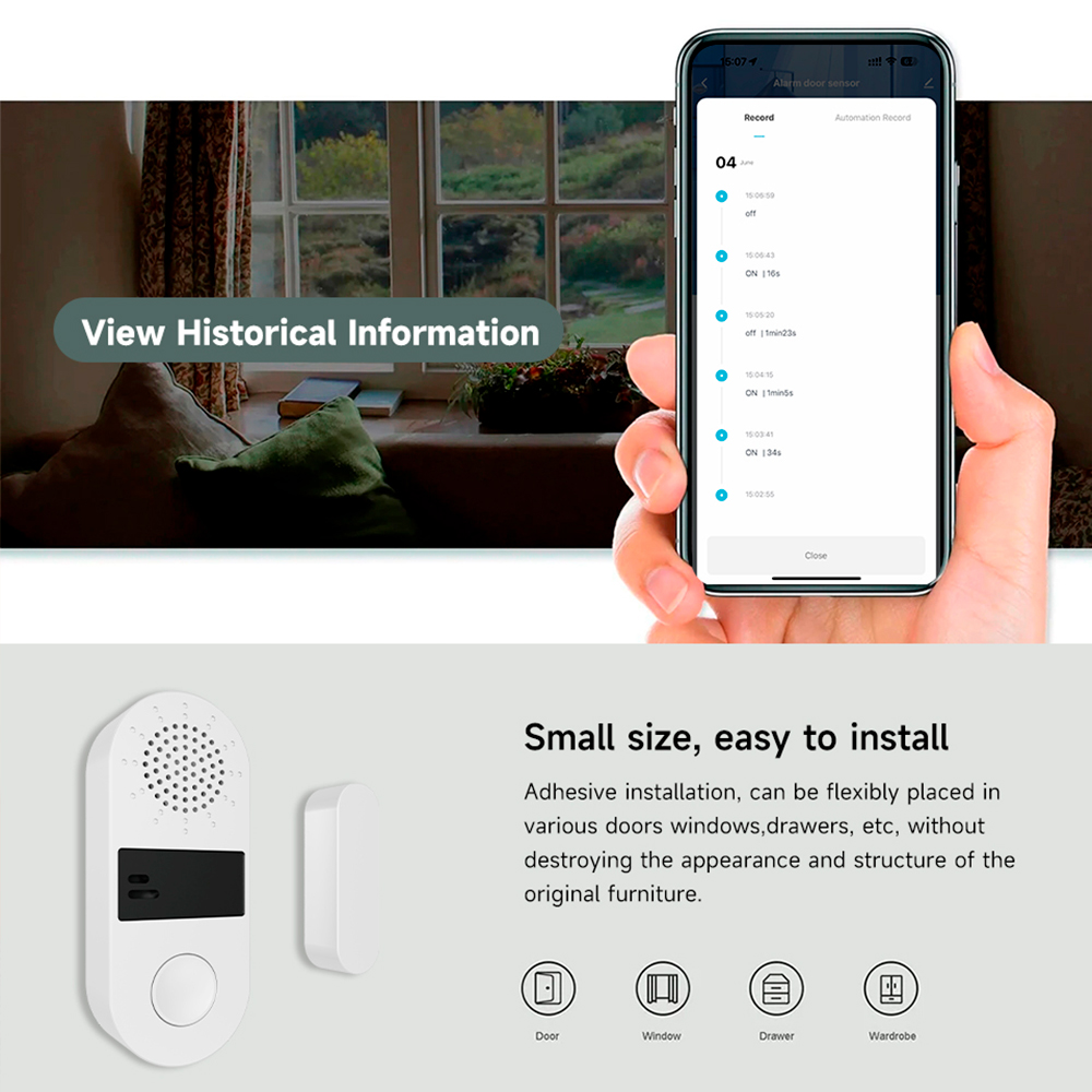 Tuya Zigbee Kabelloser Tür- un – Window Alarm Sensor Bewertung und Preis