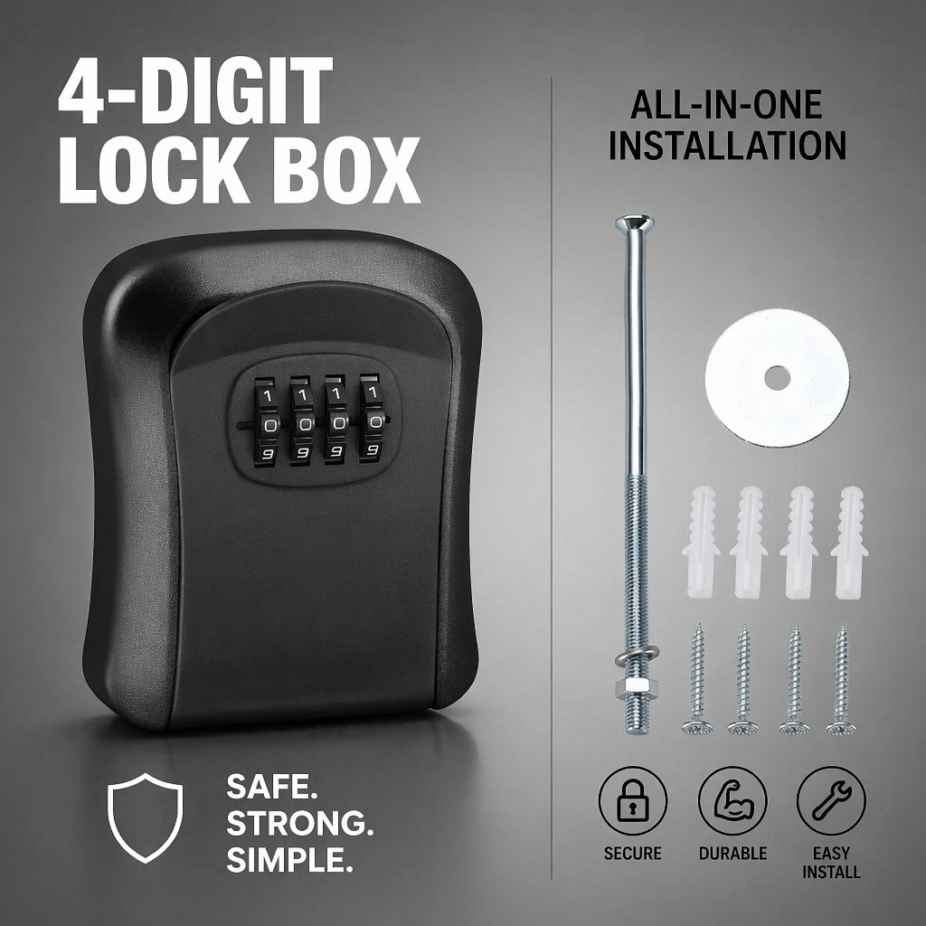 Wandmontierte Wasserdichte Sch – Home Security Key Box Bewertung und Preis